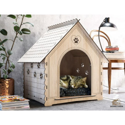 Wooden cat house