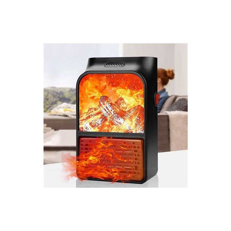 Mini Chauffage Effet Flamme Portable avec télécommande