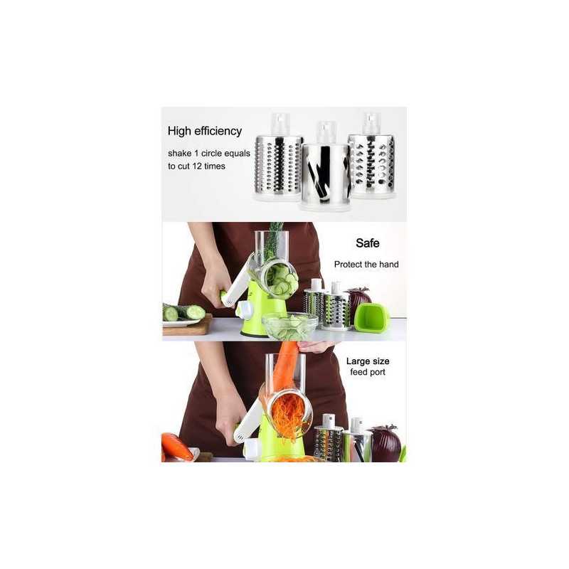 Generic Blender Trancheuse à Légumes Manuel 3en1 Râpeuse Pour Concombres,  Oignons, Tomates, Fromages - Vert - Prix pas cher