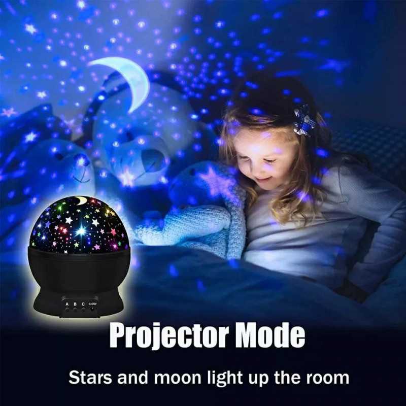 Star Master Projecteur LED avec ciel étoilé et lune, lampe rotative,  ambiance romantique, idéal pour la chambre d'un enfant ou comme cadeau à  prix pas cher