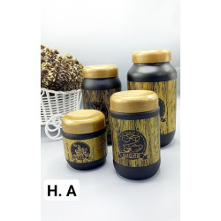 Set of 3 Sigma glass jars