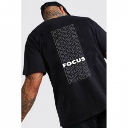 T SHIRT focus  NOIR AVEC UN DESIGN MODERN FIT ET STYLE UNIQUE