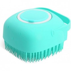 Silicone massage bath brush vert