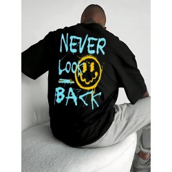 Never Look Back Unique and Ultra Comfortable Urban Cotton T-shirt - Sizes S to XXL