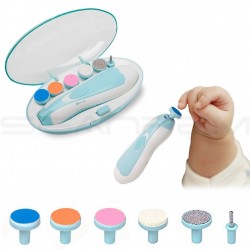 Kit de coupe-ongles et limes à ongles pour bébé - Kit de manucure et pédicure électrique pour nouveau-né ou tout-petit - 5