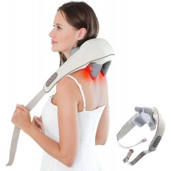 Masseur de cou avec chaleur, masseur portable pour le cou et les épaules, machine de massage CKneading pour soulager la douleur