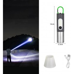 Lampe de poche LED extensible | Mini lampe de poche LED portable 1000 lumens | Torche Lampe de Poche LED USB Rechargeable