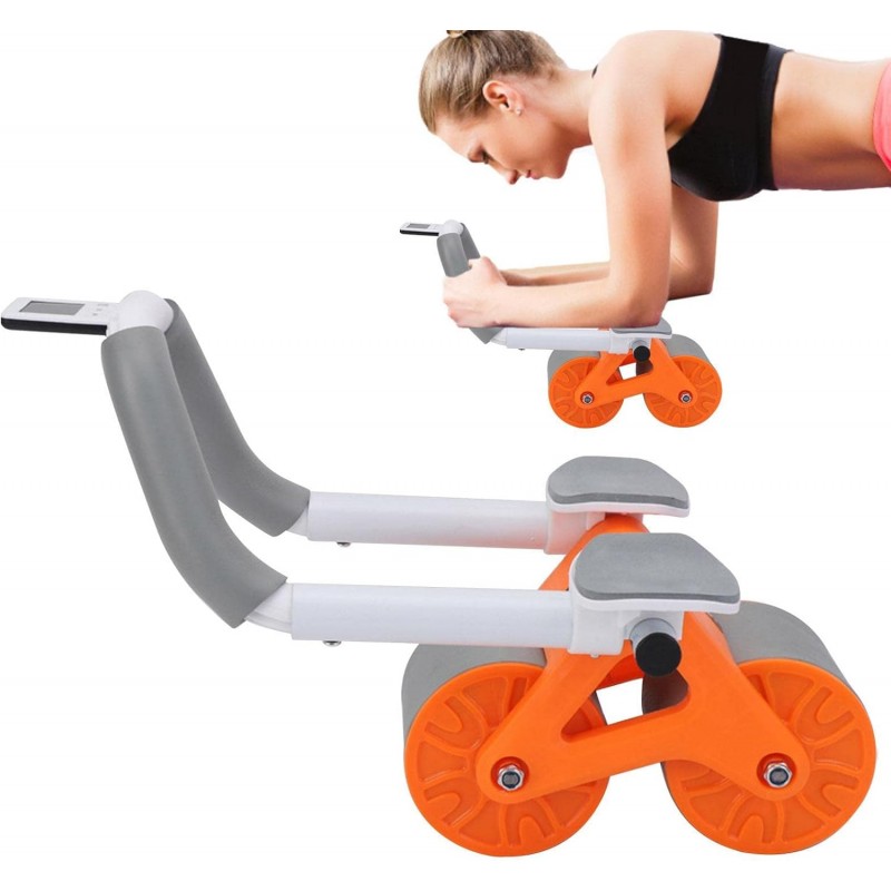 Ab Wheel avec support de coude - Roues d'exercice 4D Abs avec support de coude - Rouleau de roue abdominale avec poignée