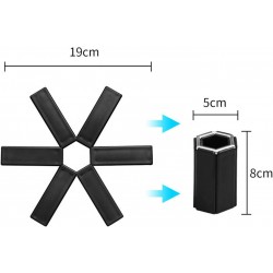 FONDUO Protection Casserole et Poele, Dessous de Plat Silicone Résistant à La Chaleur Pliable Non Slip Support de Séchage