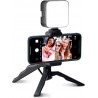 Mobility Lab - ML305578 - Kit Vlogging - Trépied spécial ou poignée - Support Smartphone Universel - Lumière vidéo - Microphone