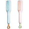 Brosse à cheveux auto-nettoyante 2pcs Brosse de cheveux facile à nettoyer, peigne à masser avec des poils rétractables.