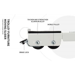 SI FANG Rouleau extensible avec base réglable, rouleau mobile avec roues pivotantes à 360 degrés, convient pour machine à laver,