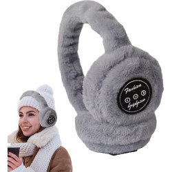 Casque antibruit Chaud | Écouteur sans Fil Chaud Pliable en Fourrure,Oreillette sans Fil 5.0 pour Les Sports d'automne et