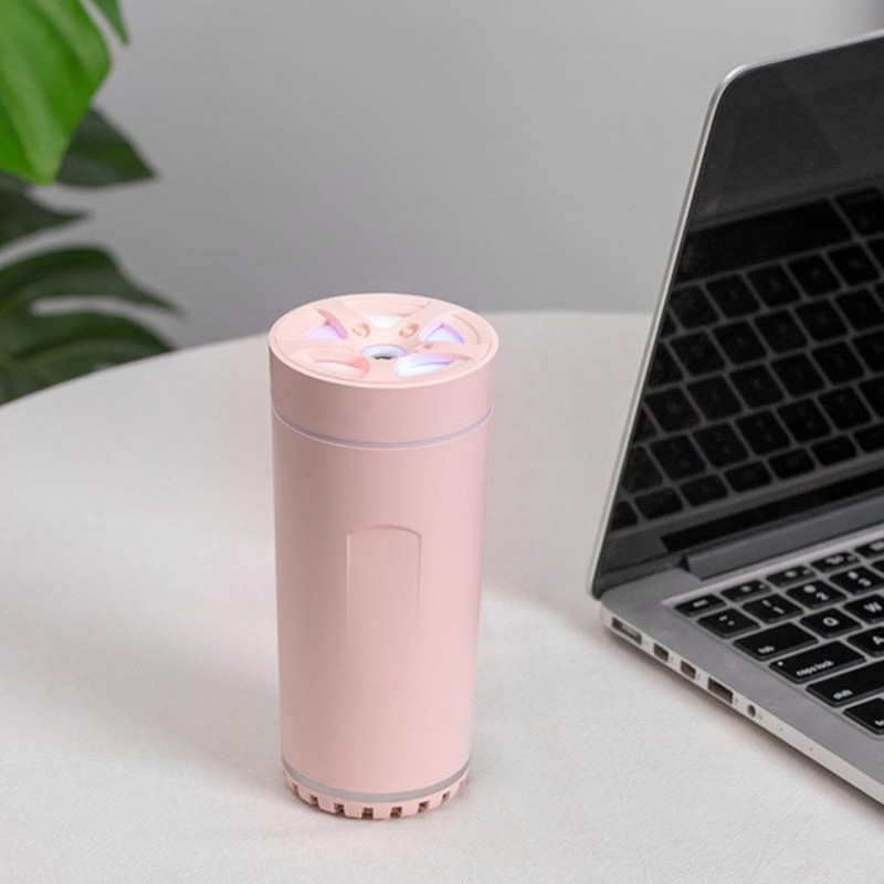 Humidificateur d'air de Voiture, Humidificateur de Purification d'air Automatique Rechargeable par USB de 300 ML, Petit