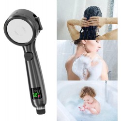 Tête de Douche Universelle, Têtes de Douche Haute Pression, Smart Water Saving Pulvérisateur Buse 4 Réglage de Vitesse Haute