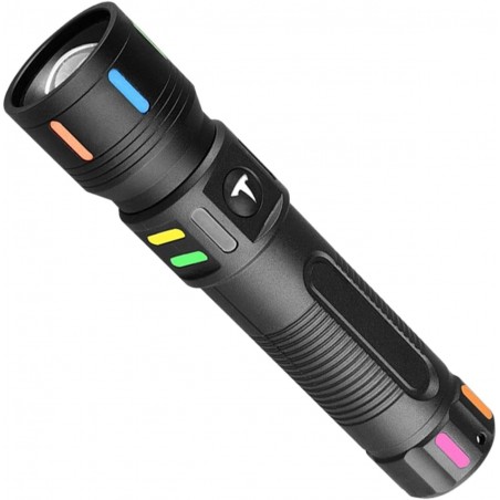 Zoom Flashlight - Powerful Handheld Flashlight - Zoomable Water Resistant Zoom Flashlight for Night Lighting, Biking, Camping,