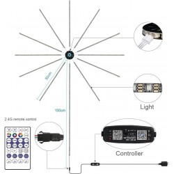 SHOP TRUE Lumières LED intelligentes, feux d'artifice d'intérieur alimentés par USB avec télécommande par application, bande