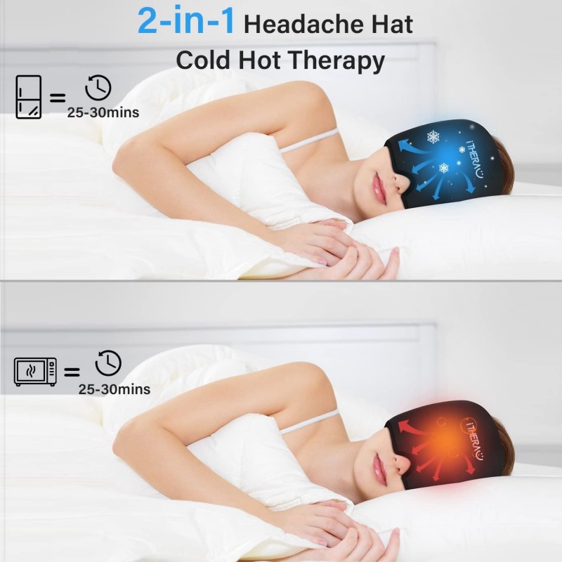 I-THERA-U Bandeau anti-migraine à compresses chaudes et froides