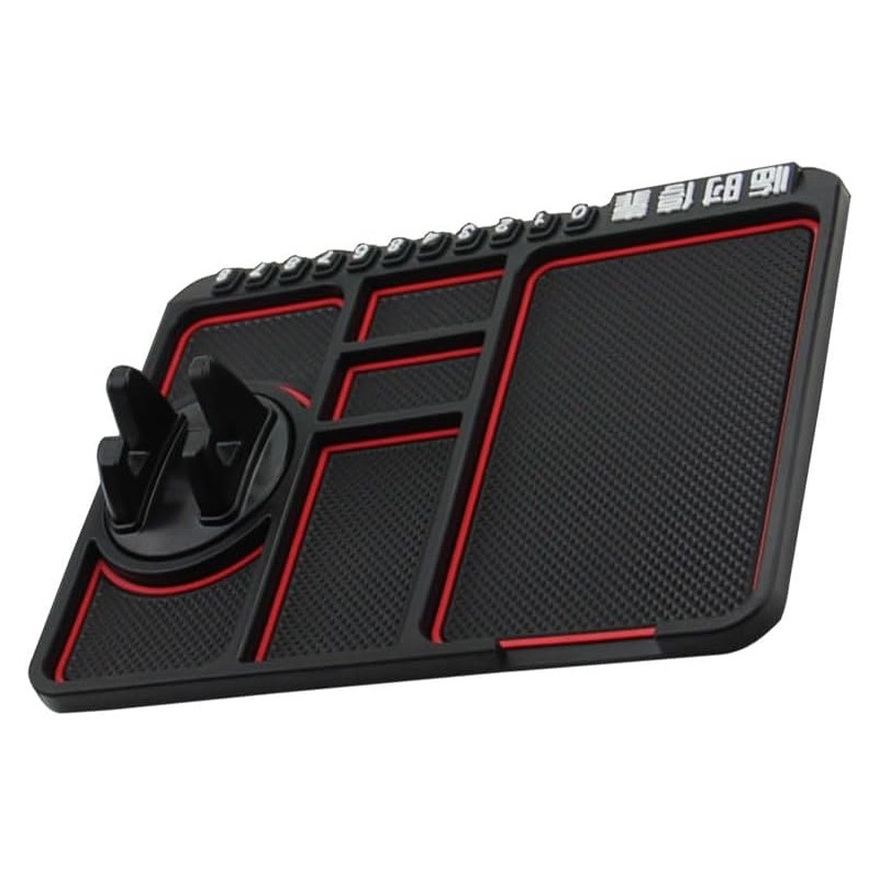 Plateau Tableau Bord Voiture, Tapis Antidérapant en Silicone, Tapis de Rangement pour Tableau de Bord, Support de Téléphone pour