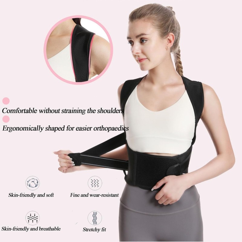 Correcteur De Posture,Redresseur De Dos,Correcteur De Posture Confortable Et Respirant,Posture Correcteur Dos Femme