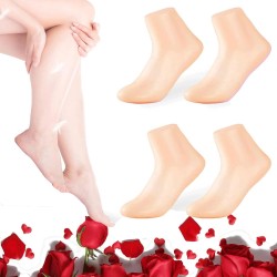 Chaussettes en silicone pour femme - Chaussettes en silicone pour pieds secs et craquelés - Masque hydratant pour les pieds