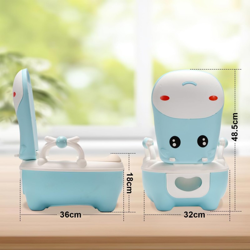 Ikodm Siège de toilette pour bébé, pot pour enfant, type de tiroir Baby Potty, entraîneur de toilette avec poignées, coussin en