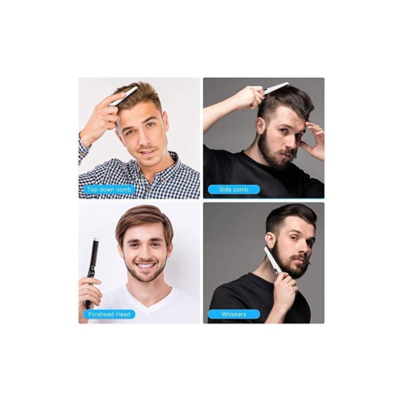 TEEPZEEY Styler V2 Cheveux Électriques Pour Hommes Styler Barbe Peigne Styling Iron V2 Brosse à Lisseur Électrique pour Hommes