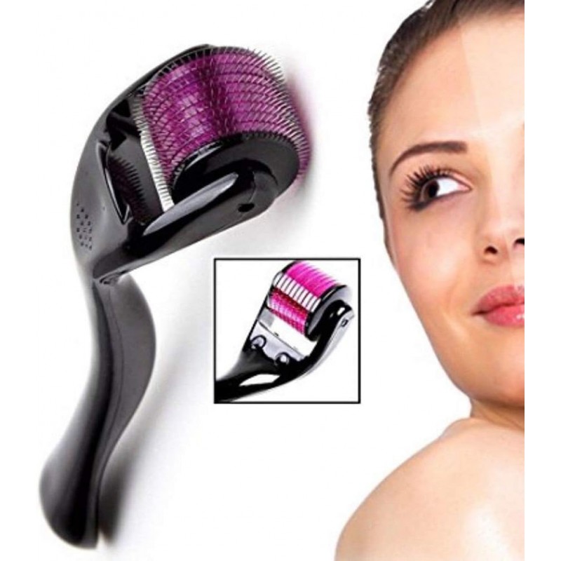 LEDMOMO Derma Roller de 3 mm pour produit de soin du visage, rouleau Premium Titan 540 microns.