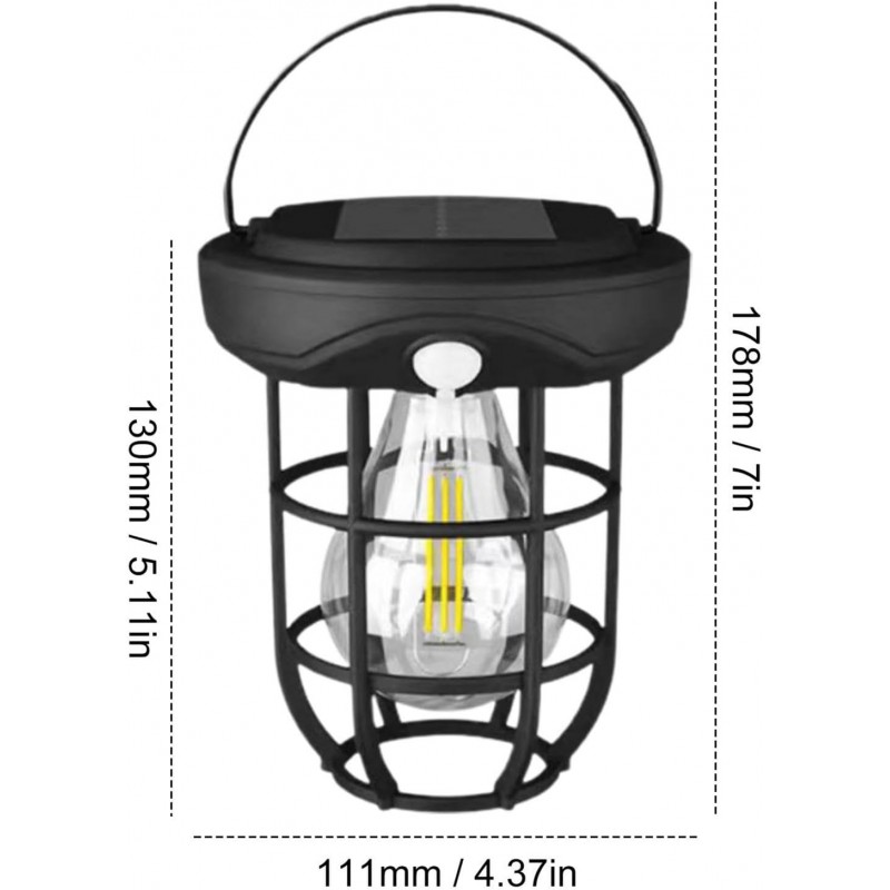 Lanterne LED pour extérieur – Lampes solaires rechargeables étanches | Lanterne d'extérieur multifonctionnelle à haute