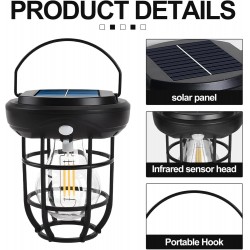 Lanterne LED pour extérieur – Lampes solaires rechargeables étanches | Lanterne d'extérieur multifonctionnelle à haute