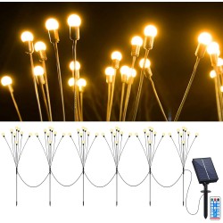 Acxilexy 2PCS Lumiere Luciole Solaire le Jardin, 20 LED Lumières Solaires Lucioles, Lampe Solaire Firefly, 2 Modes, IP65