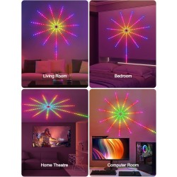 Daymeet Lumières LED de feu d'artifice intelligentes RGB Dream Color pour chambre à coucher avec contrôle à distance par