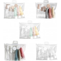 SHUIXIN Lot de 11 flacons de cosmétiques rechargeables avec pulvérisateur à pression Outils de maquillage pour voyages