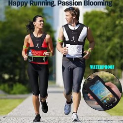 BDSHUNBF Ceinture Running Smartphone, Veste de Running Porte, Support de Téléphone pour Gilet de Course, Ceinture Running