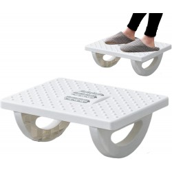 Repose-pieds ergonomique sous le bureau, repose-massage pour les pieds avec coussinet antidérapant et rouleaux massage,