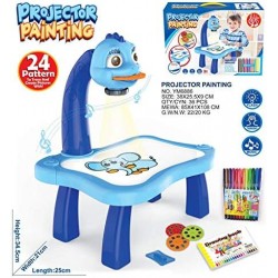 Bureau dapprentissage des enfants avec projecteur Smart, les enfants Peinture Bureau avec Lumière Musique Apprentissage Peinture