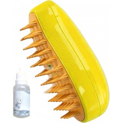 Whrcy Cat Steamy Brush, Brosse À Vapeur 3 en 1 pour Chiens Chats, Brosse De Toilettage Autonettoyante pour Eliminer Efficacement