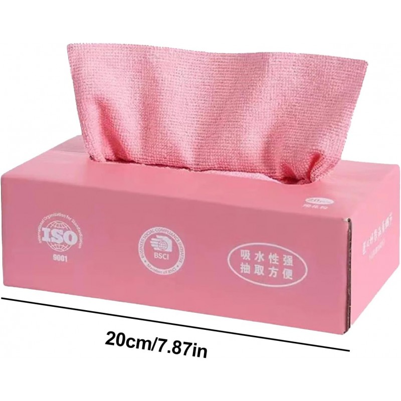 Boîte de 20 x Chiffons Microfibres Professionnels | Chiffons de nettoyage absorbants grâce à la microfibre douce, serviettes en