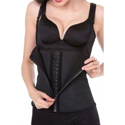 Generic Femmes Taille Formateur Corset Fermeture éclair Gilet Corps Shaper Ventre contrôle Sport Corps Shaper avec Bretelles