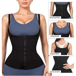 Generic Femmes Taille Formateur Corset Fermeture éclair Gilet Corps Shaper Ventre contrôle Sport Corps Shaper avec Bretelles