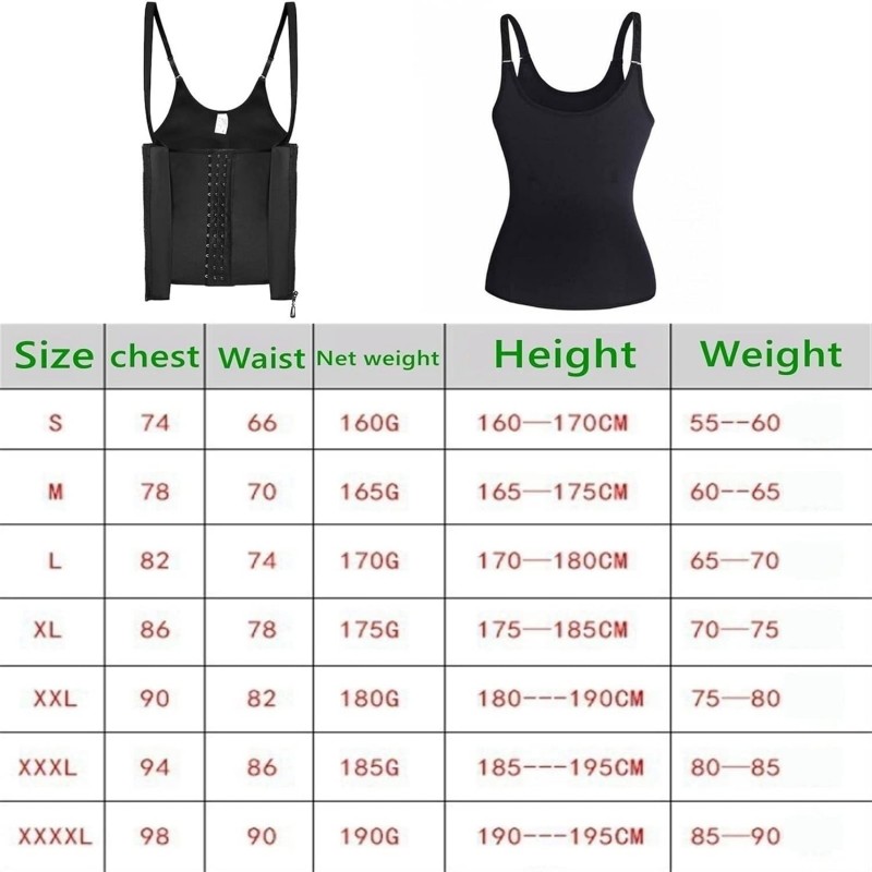 Generic Femmes Taille Formateur Corset Fermeture éclair Gilet Corps Shaper Ventre contrôle Sport Corps Shaper avec Bretelles