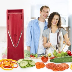 Börner Mandoline V1 ClassicLine (Starter Set) • Mandoline Réglable pour Légumes & Fruits • Avec 4 Inserts, Porte-fruits •