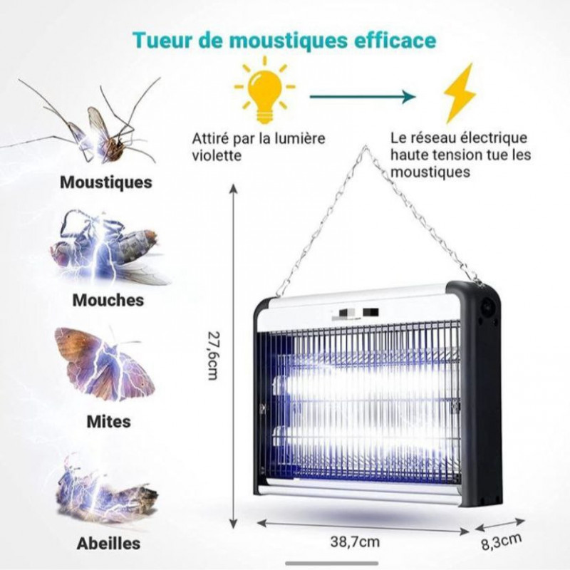 Anti Moustique LED, Tue Mouche Électrique 4W LED