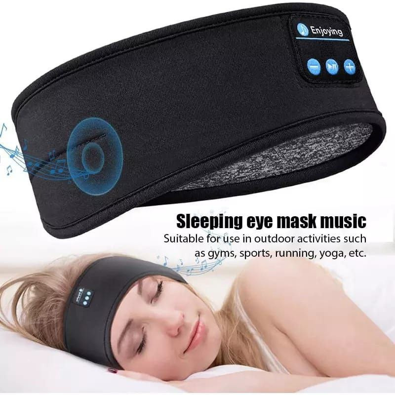 Casque Bluetooth Bandeau de Sommeil, Bandeaux de Sport de Musique sans Fil  Soft Sleep, Casque de Sommeil Longue Durée avec Haut-Parleurs HiFi Stéréo  Noir 