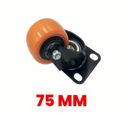 75MM ORANGE CASTER WITH BRAKE