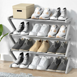 Z-shaped shoe rack, plastic...