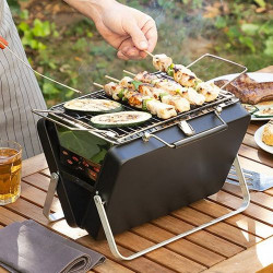 Portable barbecue in the...