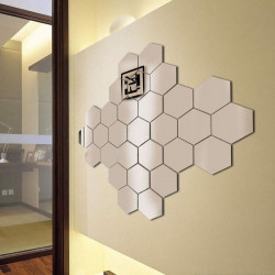 6 pièces miroir hexagonal...