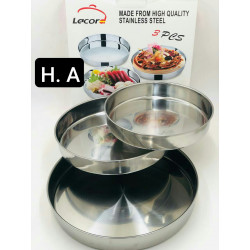 Set of 3 Stainless Steel...