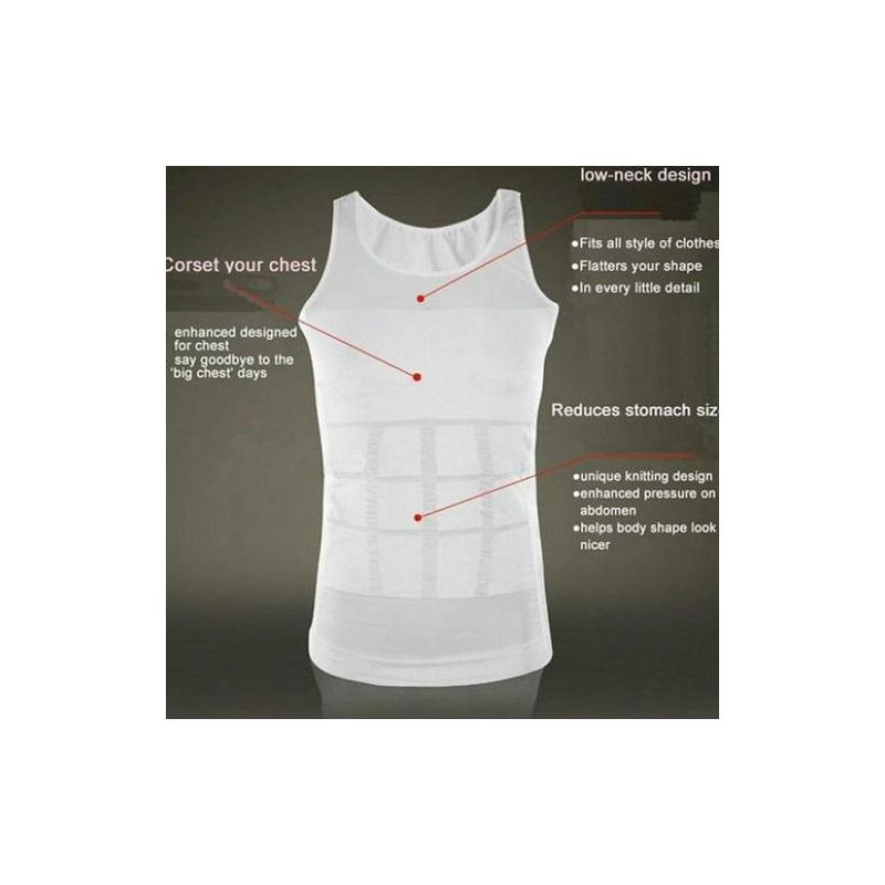 Just-ONE Shapers Seamless Sleeveless for Men White